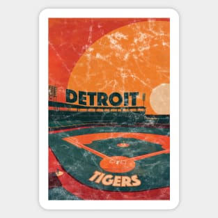 Midcentury Detroit Tigers Stadium Sticker